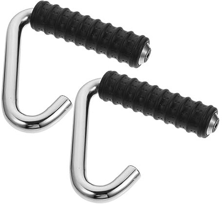 SUPVOX 2pcs Steel Muscle Training Handle for Resistance Bands Pull Rod Handle Gym Accessories for Home Workouts Adjustable Grip for Strength Training