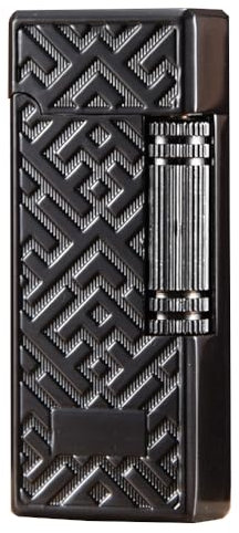 Vintage Metal Flint Lighter Mini Butane Lighter Soft Flame(Without butane) (Black)