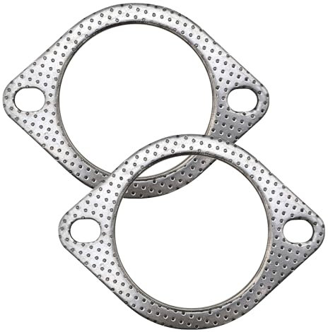 YGQ 3 pollici, 76 mm, guarnizione di scarico, 2 viti per collettore della flangia del silenziatore, grafite ad alta temperatura con anello di fuoco, 2 pezzi