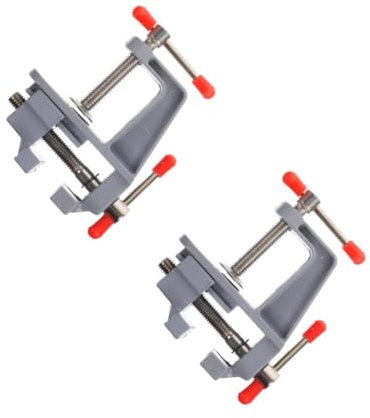 Homoyoyo Pcs Woodworking Vise Clamp Bench Flat Table Vise Aluminum Alloy for Craft Jewelry Model Making