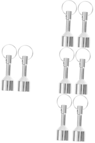 TOVINANNA 4 Set Portachiavi Magnetico Portachiavi Con Magnete Tester Per Magnete Portachiavi Magnete Del Tester Keychain Chiave Magnetica Comodo Tester D'oro Ferro Da Stiro Silver 2 Pezzi*4