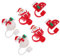 UTHCLO Lot De 6 Gobelets À Eau Avec Bouchons De Paille À LED Décorations De Noël En Forme De Bonhomme De Neige En Gel De Silice