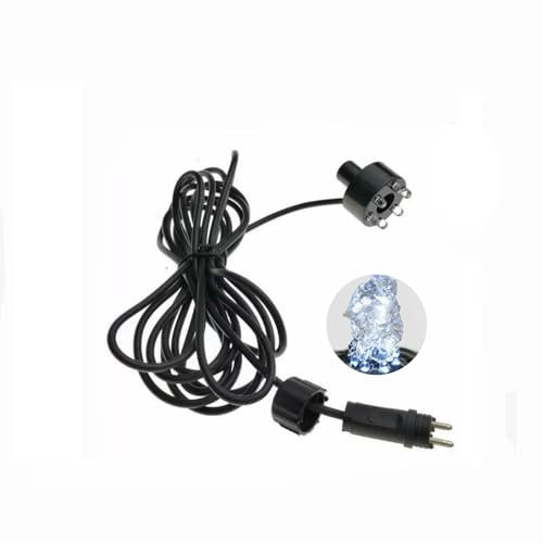 lopituwe RGB 6 LED AC12V Water Fountain Light LED Replacement Cluster Light with 2 Pin Connection Underwater Pond Lights Water Feature Lights for Pond, Aquarium, Pool, Garden, Fountain (White)