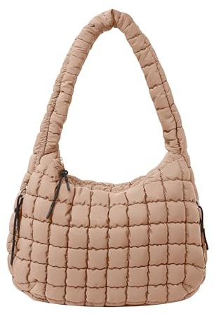 Aulenge Puffer Tasche Damen Gesteppte Crossbody Bag Weiche Stepptasche Damen Leichte Umhängetasche für Frauen Mädchen für Alltag Stadtfest