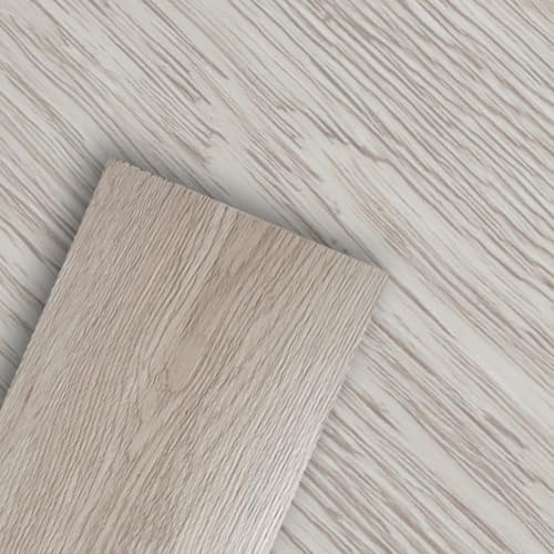 Monucep 91.5 cm x 15.2 cm x 1.5 mm PVC Bodenbelag Vinylboden Selbstklebend, 2 m²/ 14 Fliesen Selbstklebende Vinyl-Fliesen wasserdicht, Holzoptik, für Küche, Badezimmer, White Oak