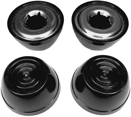 Quadrapoint Hub Cap Replacement Compatible with Popular Red Wagon Brand, Steel & Wood Wagons 1/2 New Black (NOT for Plastic or Folding or Little Wagons Model W5, Please Read Product Description)
