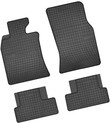 Bär-AfC BM04869 Gummimatten Auto Fußmatten Schwarz, Erhöhter Rand, Set 4-teilig, Passgenau für BMW Mini Typ R50 R53 Baujahr 2001 bis 2006