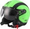 Sparco Riders Demi Jet 3107 Casco Moto, Verde Fluo Opaco, XS