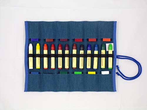 Morgenspruch Eurythmieversand Stiftemäppchen Rollmäppchen Waldorfschule Stockmar inkl. Stifte und Blöcke (blau)