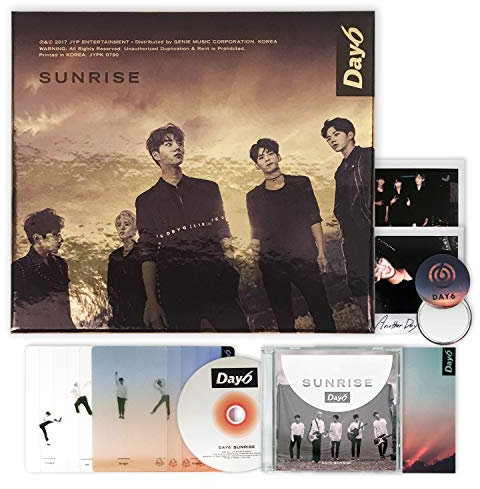 DAY6 1st Album - [ SUNRISE ] CD + Photobook + Lyrics Book + Clear Cover + Photocard + FREE GIFT / K-POP Sealed