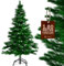 CASARIA® Green Artificial Fir Christmas Tree | With Black Metal Base | 6ft Xmas Tree With Stand | PVC Plastic, Fire Retardant | Quick & Easy Assembly | 180cm / 6ft