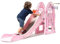 Toys Toboggan XL - Rose- Toboggan pour Jardins, Parcs et intérieurs. Jeux d'extérieurs idéales pour Filles et garçons