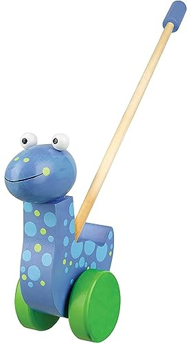 Diplodocus Push Along Toy - Animal Push and Pull Along Toys for 1 Year Olds, Wooden Toys - Toddler Toys, Perfect 1st Birthday Gifts For Boy Girl - Early Development & Activity Toys by Orange Tree Toys