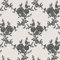 Barock Tapete in Schwarz Weiß | Florale Papiertapete mit Vinyl für Wohnzimmer und Schlafzimmer | Elegante Wandtapete mit Zickzack Muster und Blumen