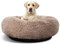 ANWA Waschbares rundes Bett, groß, Donut-Bett für große Hunde, bequem, beruhigendes Kuscheltier