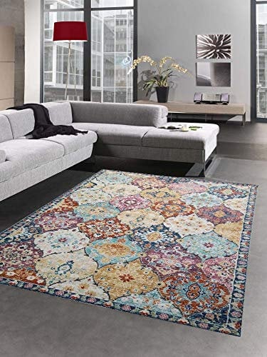 CARPETIA Teppich Outdoor Orientteppich Wohnzimmerteppich Ornamente bunt Größe 200 x 290 cm
