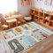 Carpettex Kinderteppich rutschfest | Lehrreiche Straße Design 160 x 230 cm | Kein Abwurf | Kurzflor und Waschbarer Spielteppich für Kinderzimmer für Mädchen und Jungen | Fußball, Auto