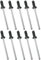AERZETIX - C48080 - Lot de 10 Rivets aveugles standard Ø4x10mm - couleur noir foncé RAL 9005 - DIN 7337 - rivet pop à rupture de tige - en acier/aluminium