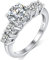 Jiahanzb Eternity Ring Damen Silber 925 Zirkonia Volle Ewigkeitsringe Vorsteckring Schmal Verlobungsringe Eheringe Trauringe Memoire Ringe