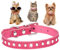 Hundehalsband für kleine Hündinnen, mit Strasssteinen, hübscher Kristall, glitzernd, Glitzer, für Welpen, Größe XXS, XS, S, M, Haustier, Mädchen, Katze, weibliches Kätzchen, Rose, XS