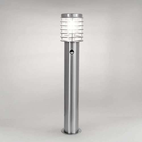 max K O M F O R T Aussenleuchte E27 Aussenlampe Standleuchte mit Bewegungsmelder Edelstahl 252D1-800SN Wegeleuchte IP44 Gartenlampe