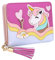 UTO Nette Geldbörse Mädchen PU Leder Portemonnaie Damen Quaste Anhänger Kartenhalter Kawaii Einhorn Muster Münze Geldbeutel für Valentinstag Muttertag Geburtstag Gedenktag Weihnachten Neujahr Rosarot