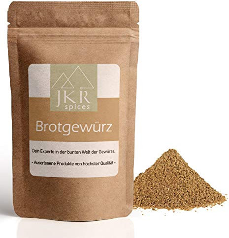 JKR Spices Brotgewürz 250g - CO² neutral Verpackt - fein gemahlene Brotgewürzmischung - Brot Gewürze zum Verfeinern von Brot, Brötchen und feinen Backwaren - Qualitäts Brotgewürze