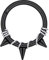 Longbeauty 16G 1.2mm Edelstahl Piercing Ringe Segmentring Clicker Nasenringe Ohrringe Nahtlose Hoops Spikes für Tragus Knorpel Septum Helix, 10mm, Schwarz/Silber
