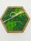 LoveLasy Bicolor Moos Wandbild Hexagon für Zuhause und Büro, Moosbild, stabilisiertes Moos (klein)