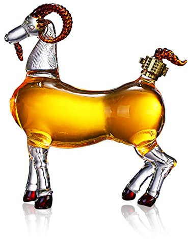 Decanter per whisky, bottiglia di vino con bolle di vetro, bottiglia di vino vuota trasparente, bottiglia di liquore creativa da 1000 ml, bottiglia vuota di vetro,E