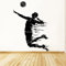 HUANYIN Volleyball Wandtattoo Fitnessstudio Art Deco Pulsation Ball Sport Vinyl Gym Wandaufkleber Heimdekoration Teen Zimmer, 110x84cm