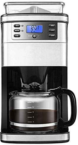 Macchina da caffè a goccia da 10 tazze, macchina da caffè automatica per macinare e preparare con macinacaffè incorporato, modalità timer programmabile e piastra di mantenimento in caldo The New