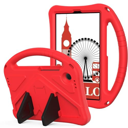 YRH for Samsung Galaxy Tab A9 Case 8.7 inch 2023 (SM-X110|X115|X117), Kids EVA Girl Boy Shockproof Cover for Samsung A9 Tablet, with Stand Handle, Red