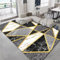 Esszimmer Deko Rug Graue Marmorstruktur gelbe Linie mit Mehreren Größen Fleckerlteppich 50X80CM