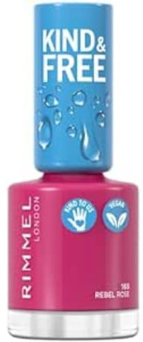RIMMEL Kind & Free Nail Polish, 165 Rebel Rose, 8ml