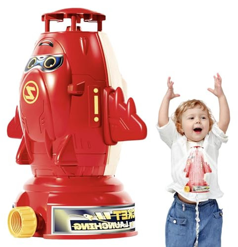 Paodduk Water Sprinkler For Kids | Water Rockets Launchers | Water Powered Kids Sprinkler With Rocket Design For, Water Rockets Outdoor Toys