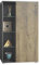 Vladon Vitrine Davos, Made in Germany, Standvitrine mit 3 Glasböden und 8 Fächer, Anthrazit matt/Eiche Ribbeck (71,5 x 134 x 35 cm)