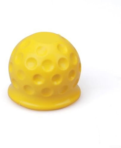 Cache boule de remorquage 50 mm, capuchon de protection pour attelage de remorque, matériau PVC, noir (jaune)