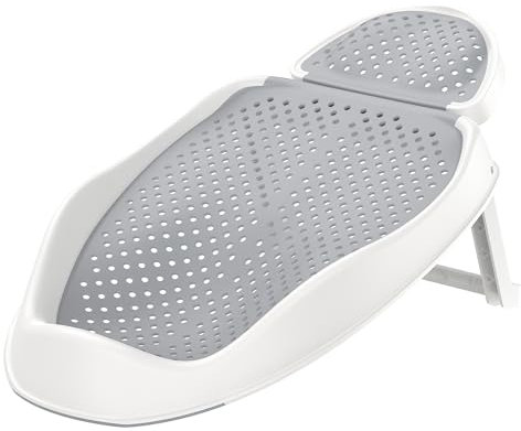 GloTika Faltbare Baby-Badewannenstütze, ergonomische Netz-Badewanne, tragbare Baby-Badewanne für Neugeborene 0-6 Monate, Grau