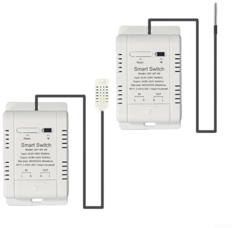 Eawfgtuw Interruttore intelligente di umidità della temperatura per Ewelink Temperatura Umidità Smart Switch Può pianificare la registrazione Smart Home Life set orari, timer o timer loop (B)