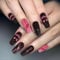 BETESSIN Halloween 20pcs Gel Nail Strips, Spider Web Pattern, Coffin Shape, Glossy Finish, Requires Nail Lamp