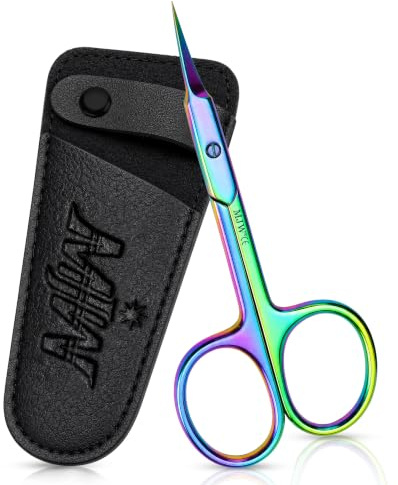 Professional Stainless Steel Cuticle Scissors, Sharp Pointed Manicure & Pedicure Tool for Dead Skin Removal, Multipurpose Beauty Scissors for Nails, Cuticles & Eyebrow Trimming