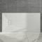 Aquariss White Rectangular Shower Tray Slate Effect SMC Slip-Resistant Shower Base for Bathroom Enclosures 1700x900mm with Waste
