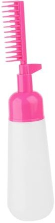 Folpus Haarkammflasche, ergonomisches Design, Haarfärbeflasche für Haarfärbeshampoo, Rose Rot