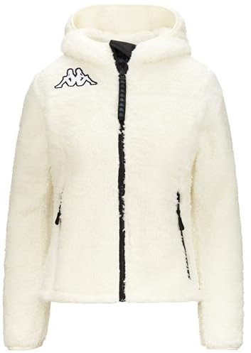 Kappa 6CENTO 645S - Fleece - Giacca - Donna - WHITE MILK-BLACK