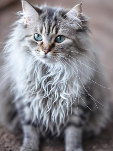 DIY Diamond Painting, Kitty Diamond Art Painting Kits for Adults, Kinder und Beginner Embroidery Pictures Arts Crafts for, Mosaikherstellung, Set for Wall Decoration Herbst Geschenk 90x120cm M-364