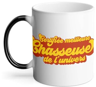 Thermoreagierende Tasse Magische Tasse – zertifiziert Beste Jägerin des Universums Jagd Wildtiere Natur – 325 ml