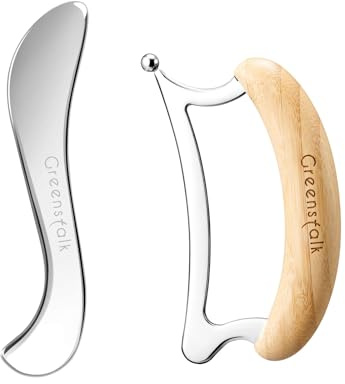 2 in 1 Stainless Steel Gua Sha Body Massage Tool for Muscle Relief, Muscle Scraper Tools,Portable Body Scrapers Tool for Neck, Back, Feet Recovery. (2 in 1)