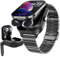 Orologio intelligente con auricolari per uomo e donna TWS auricolari wireless per telefoni Android iOS Smart Watch Bluetooth chiamata frequenza cardiaca monitor sonno modalità esercizio contapassi