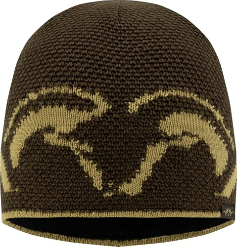 Blaser Pearl Beanie – Wärmende Unisex-Strickmütze mit Fleece‑Stirnband und Argali‑Logo‑Jacquard – One Size, aus Woll‑Poly‑Mix